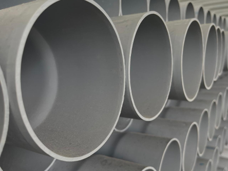 Close-up of grey pipe openings